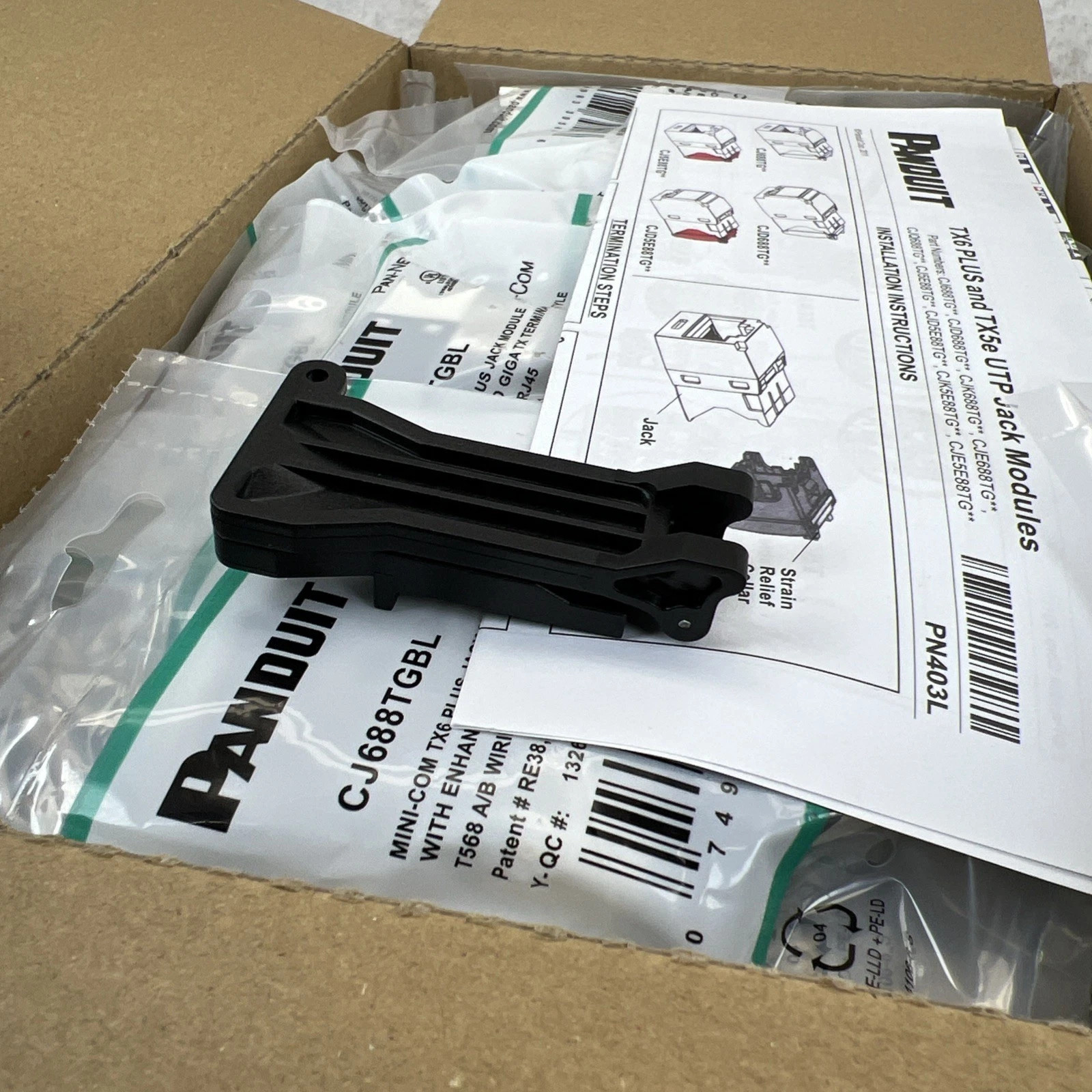 NEW 50X Panduit Giga TX Cat6 Network Jack CJ688TGBL US Free shipping