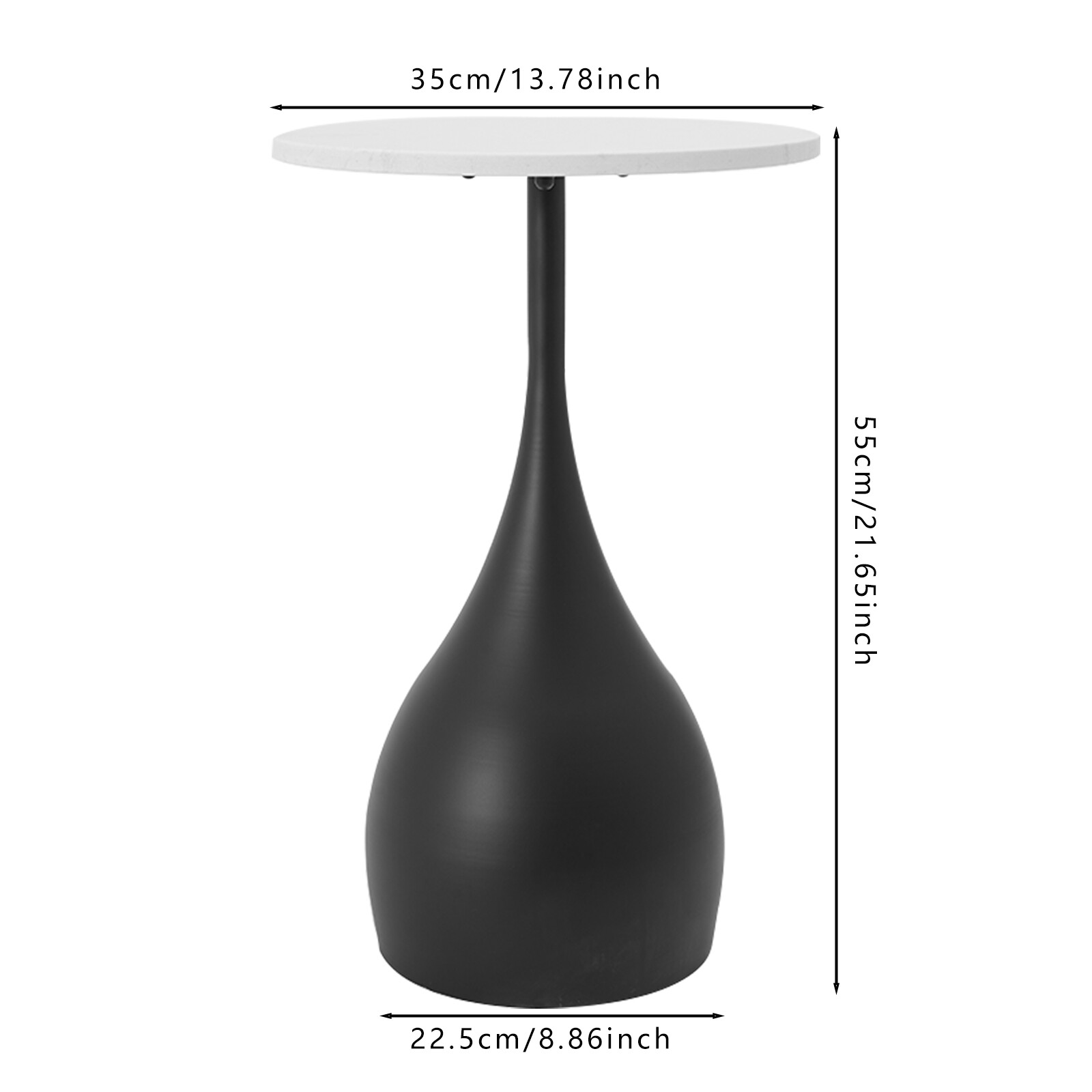 Modern Sofa Side Table, Round Accent Table, Round End Table For Small Spaces