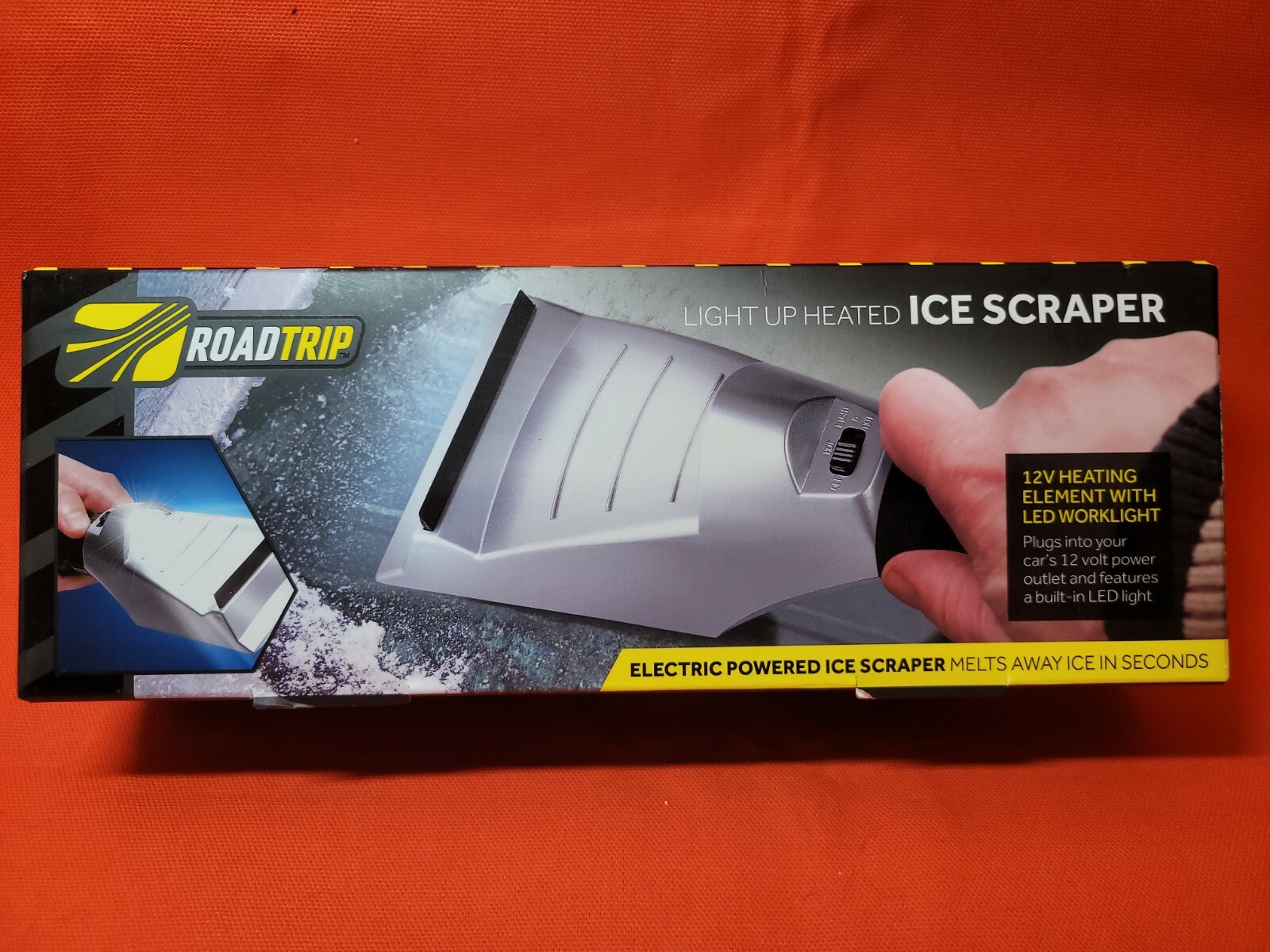 ROADTRIP Light Up Heated Ice Scraper with 15 foot Cord to reach all your Windows