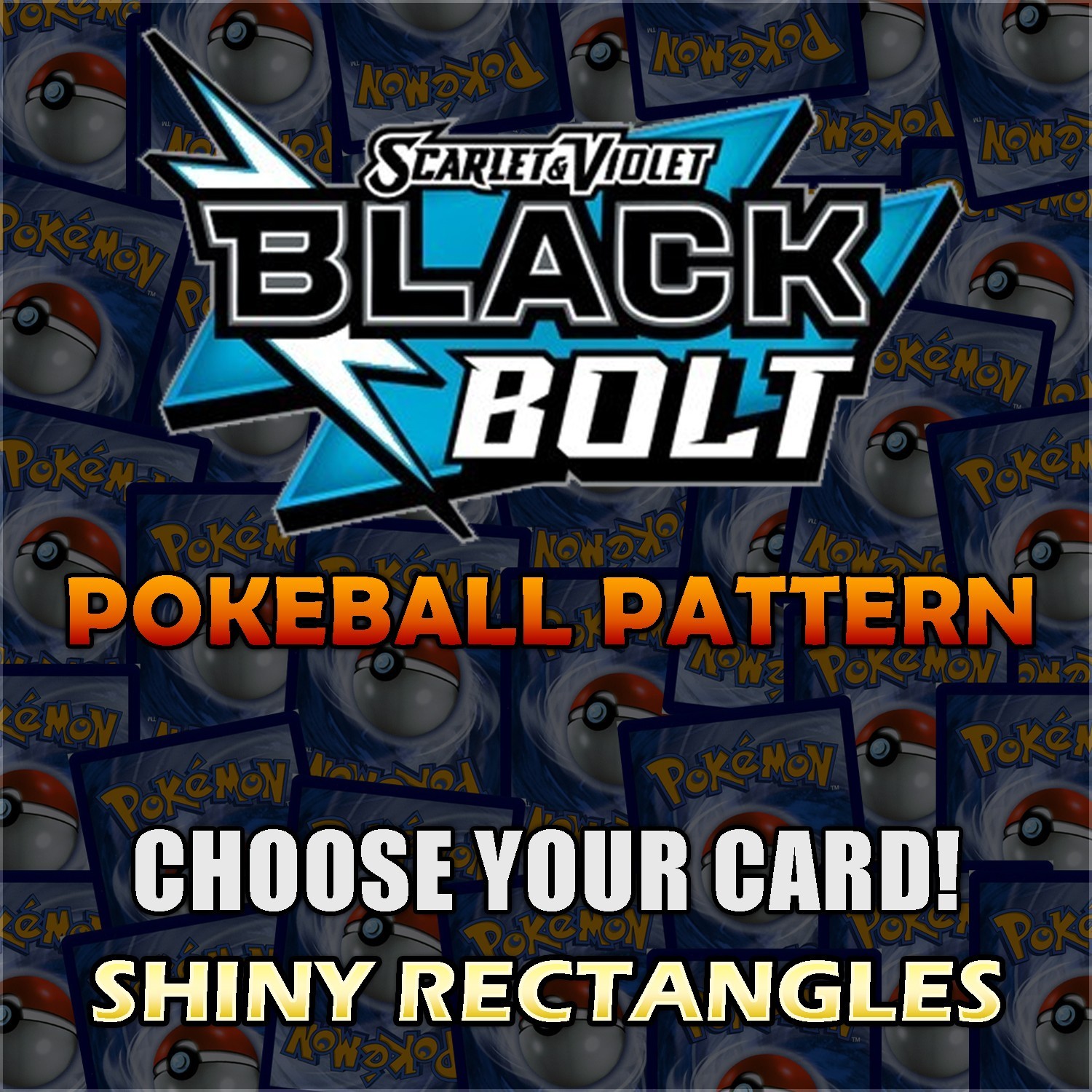 Black Bolt Pokeball Pattern Pokemon Cards Holo Rare Master Set Singles You Pick