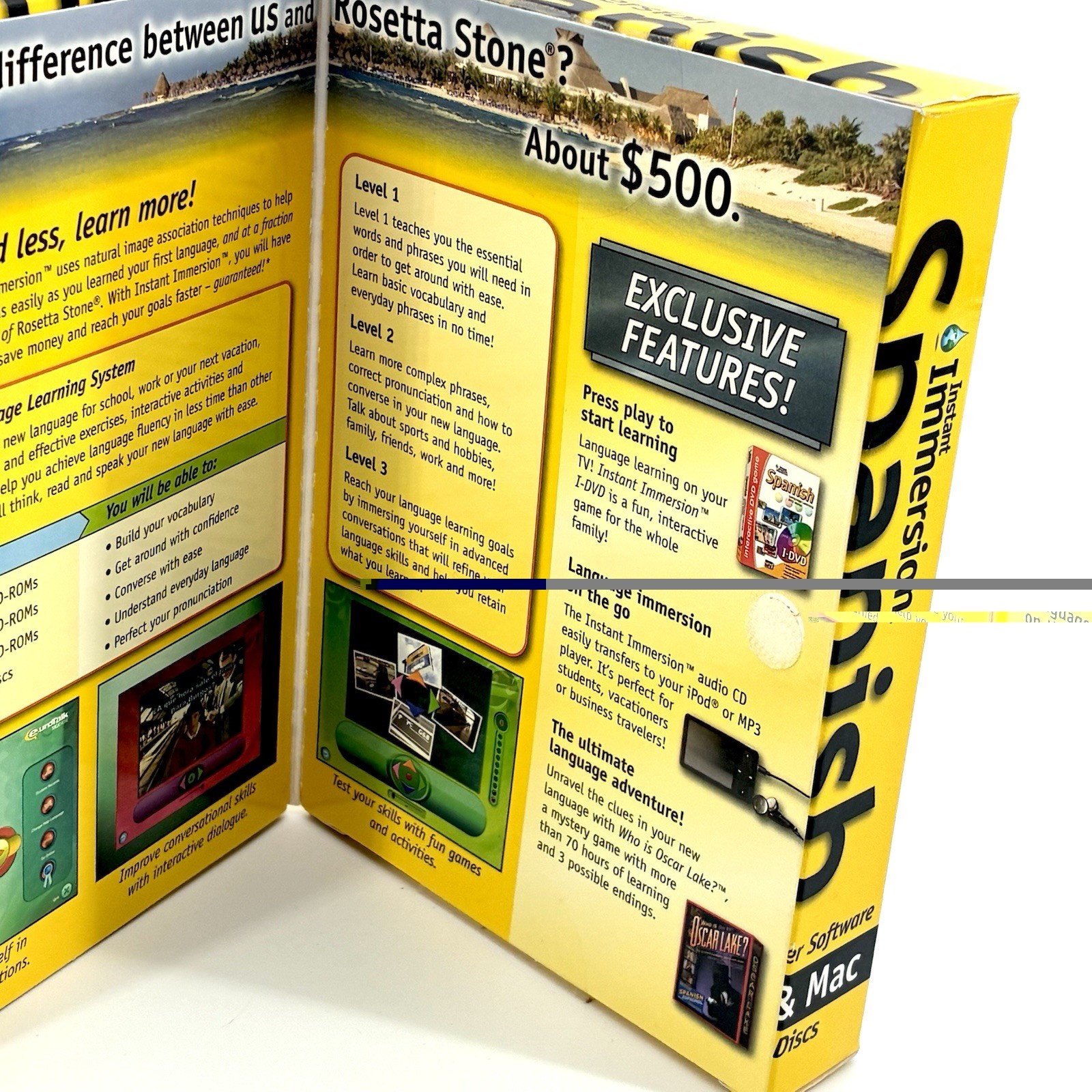 Instant Immersion Spanish Levels 1 2 3 Complete 9 Disc Set PC Mac CD-ROM (C)