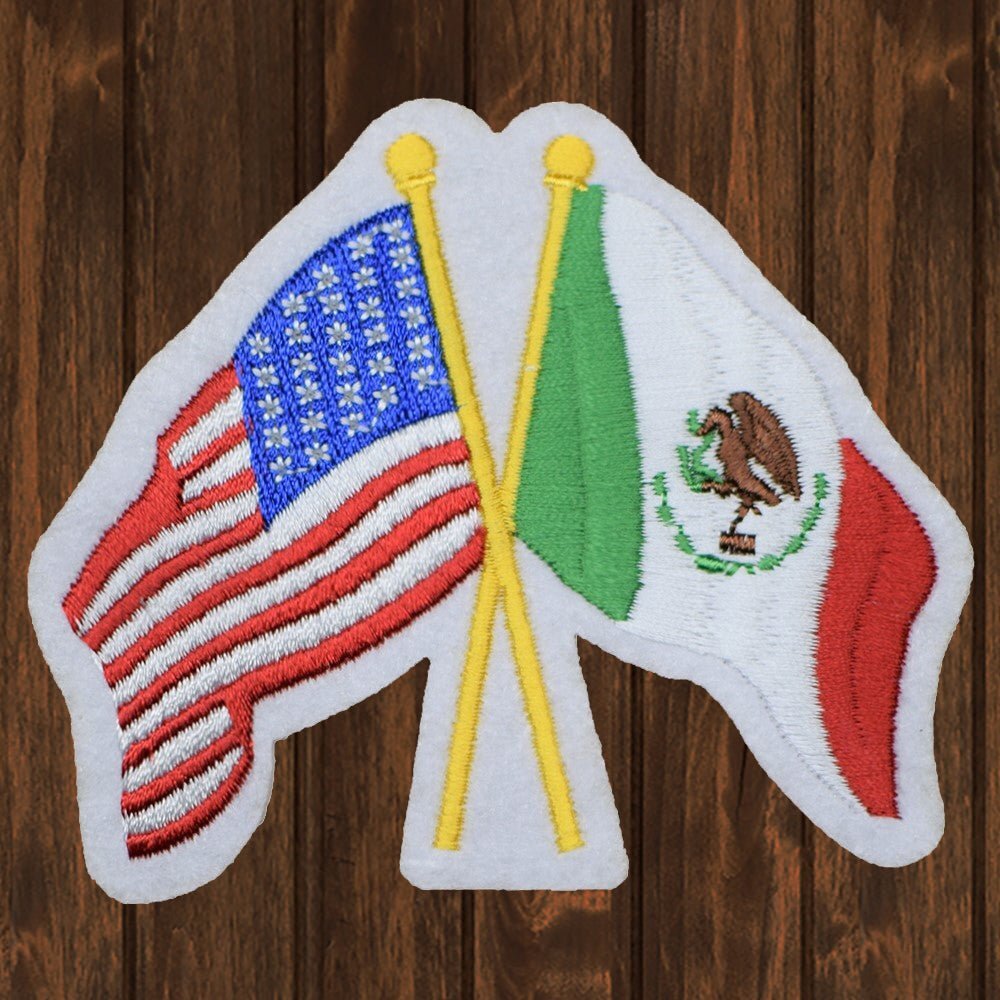 United States & Mexico Embroidered Patch — Iron On
