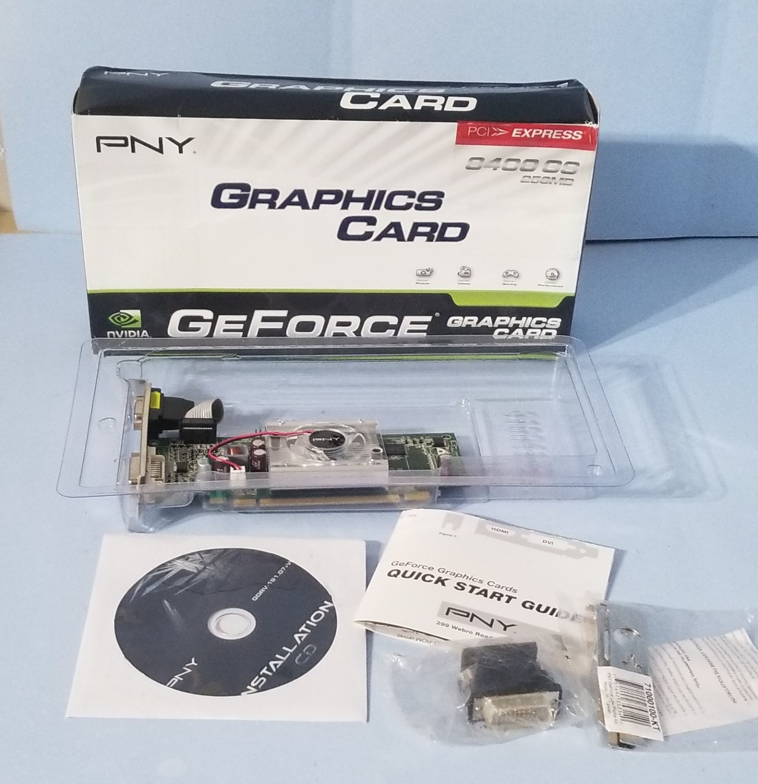 PNY GeForce 8400 GS 256MB PCI-E DDR2  Video Card VCG84R2SXPB