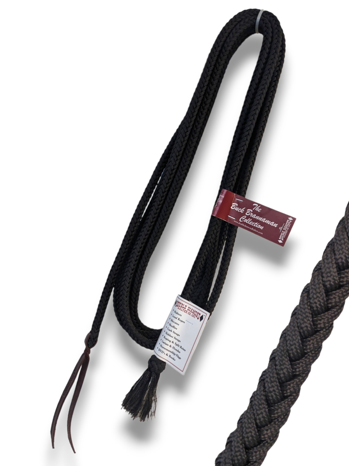 Double Diamond Company #8823-S Braided Parachute Cord Mecates Black