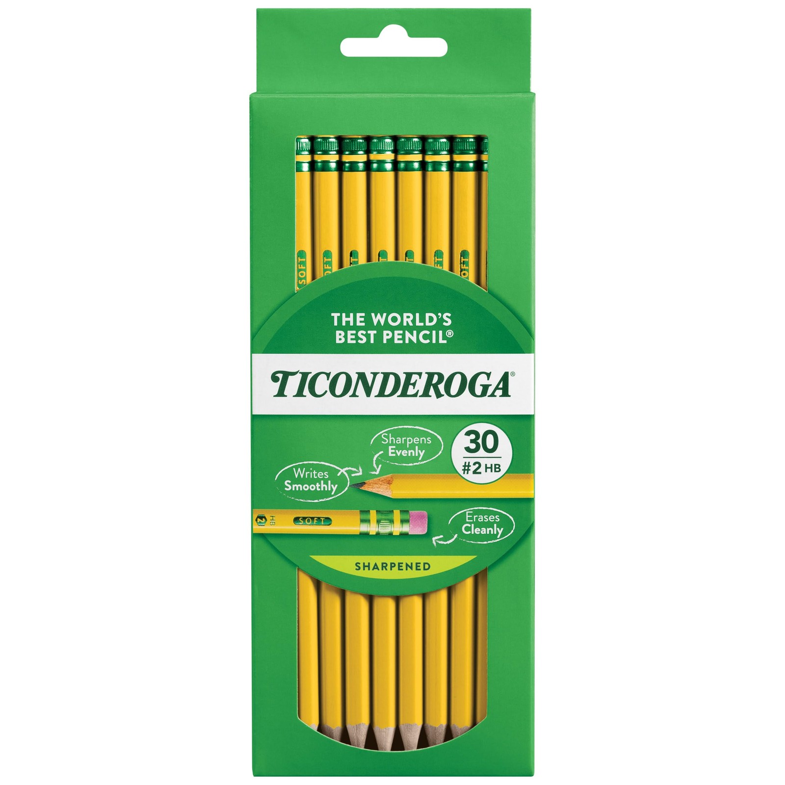 Ticonderoga Wood-Cased Pencils, Pre-Sharpened, 180 Count (Pack of 1), Yellow