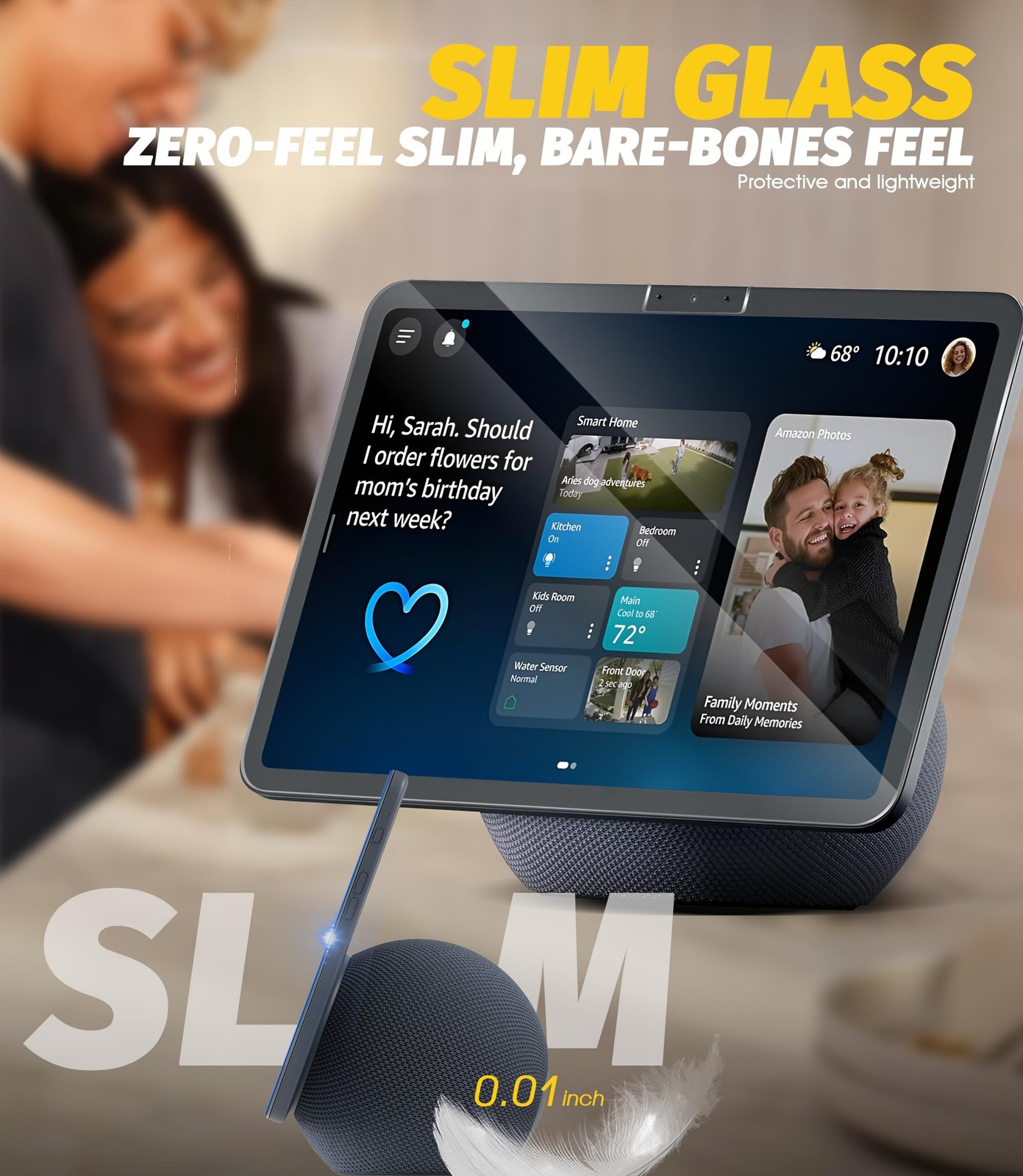 Orzero (2 Pack) Tempered Glass Screen Protector for Echo Show 11 11 inches
