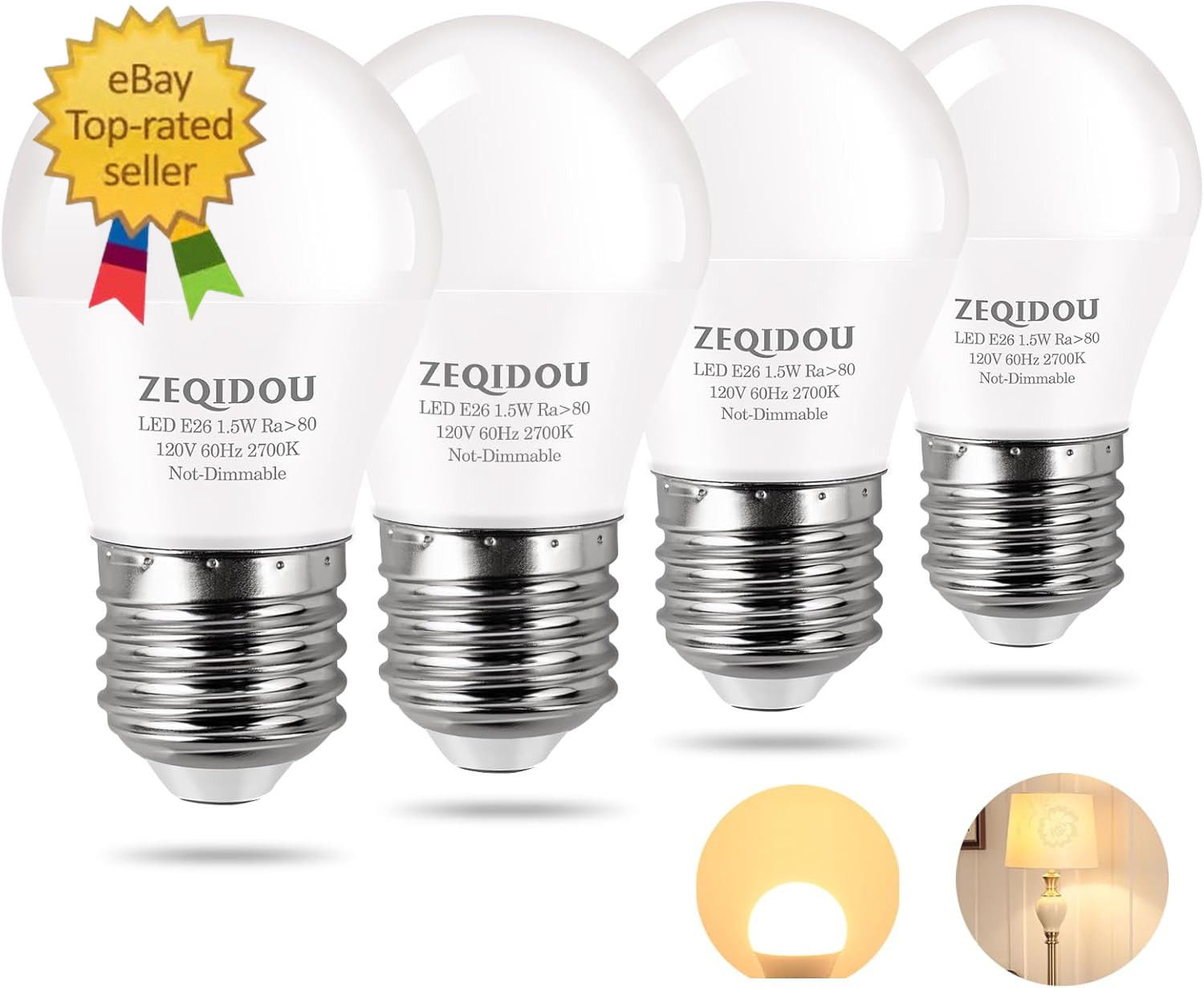 Low Watt LED Light Bulbs 1.5W Equivalent 15W 20W Light Bulb, A15 LED 15 Watt