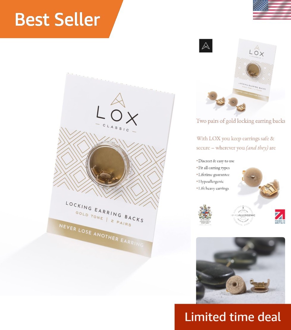 Discreet 6mm Gold Earring Backs - 2 Pairs of Hypoallergenic Style Solutions