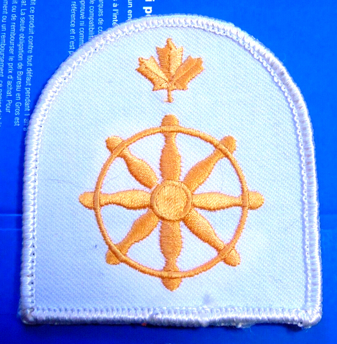 RCN Royal Canadian Navy BOATSWAIN (BOS'N) trade badge 2 3/4" X 3"
