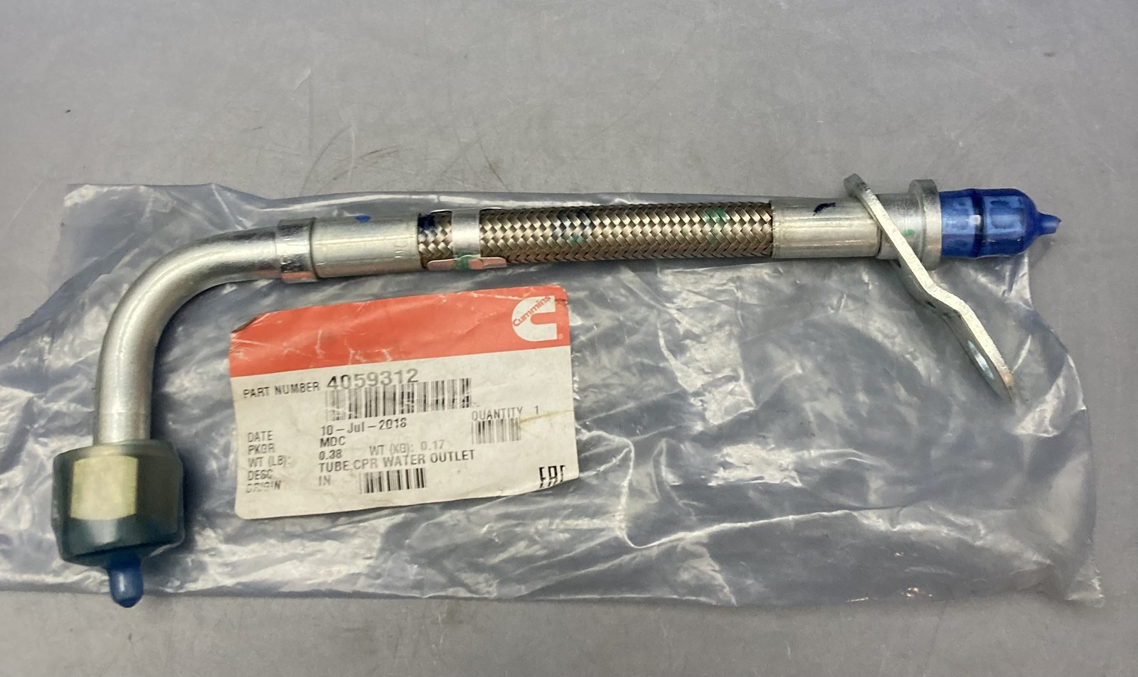 New Genuine Cummins 4059312 Water Outlet Tube