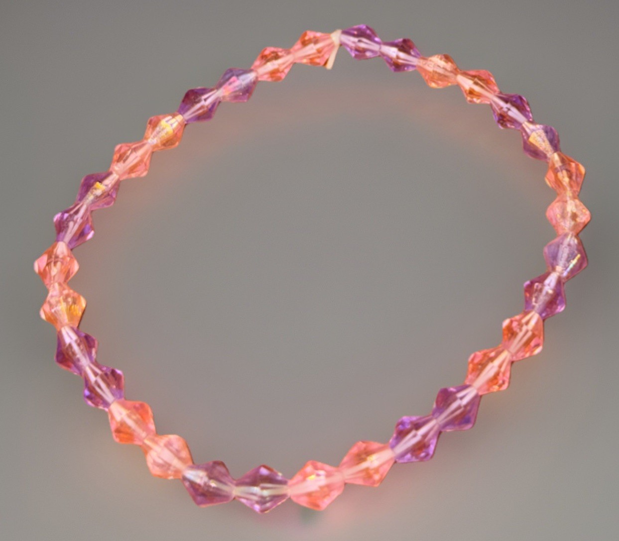 Handmade Pink And Purple Beaded Bracelet
