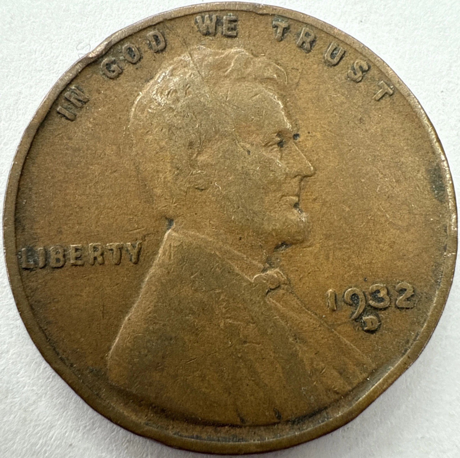 1932 D Lincoln Wheat Cent Exact Coin Imaged #LWC2892