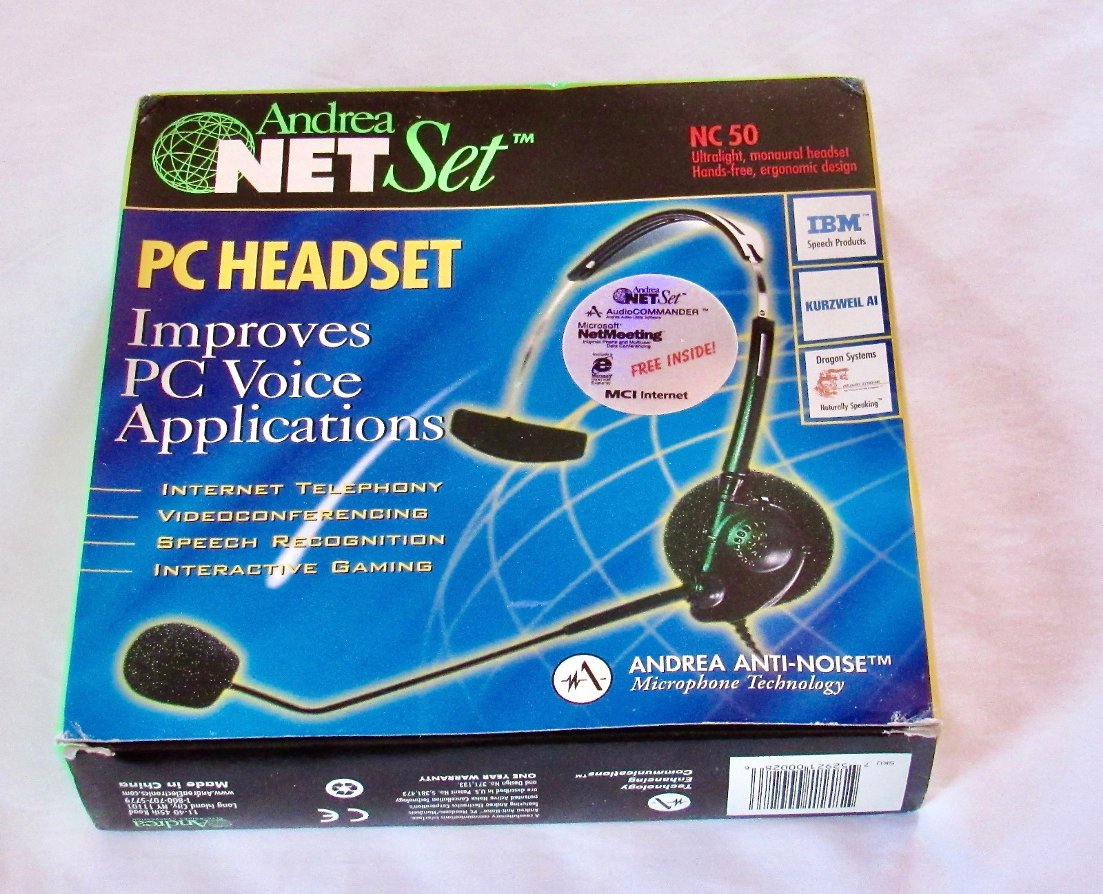 Brand New Vintage IBM ANDREA NC 50  WIRED HEADSET WITH MICROPHONE