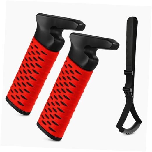Car Door Handle for Elderly, Car Handle Assist Support, 2 Pack with Strap Red