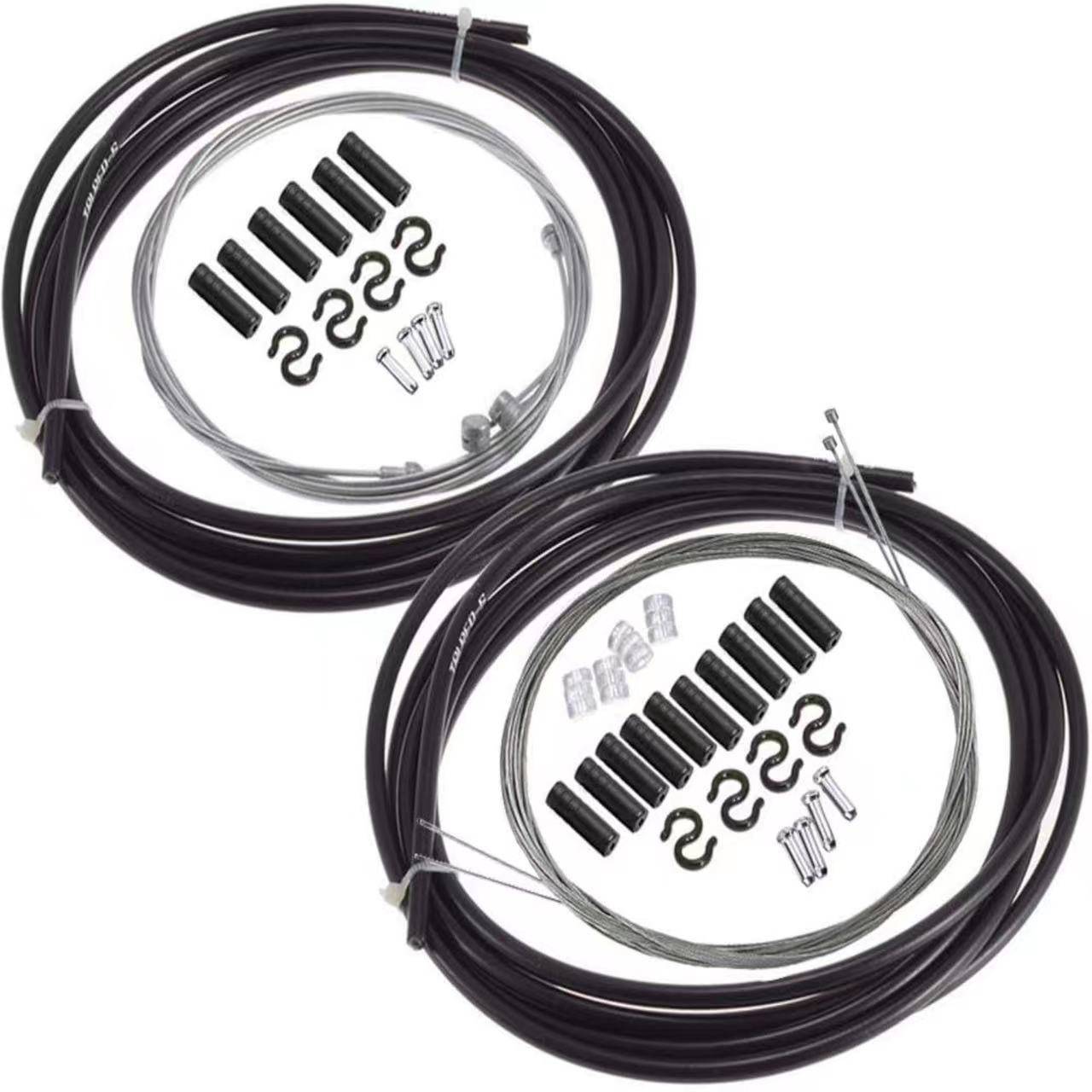 For Mechanical Brake and Shifter Cable Housing Kit for Road Bike Use Black