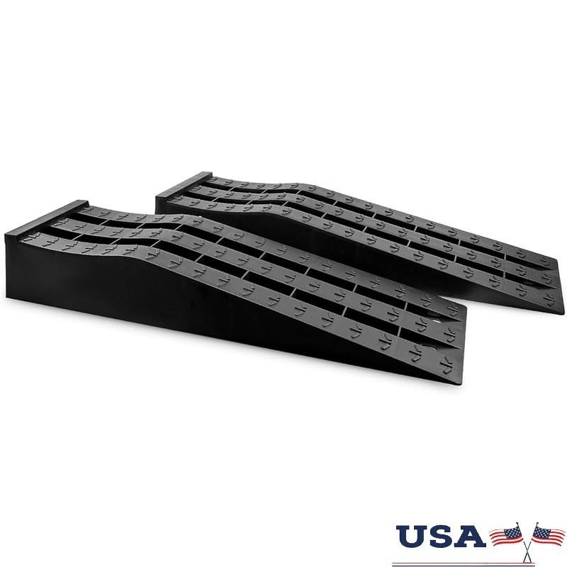 Heavy Duty Car Ramps Oil Change Garage Vehicle Repair W/ Non-Slip Design New