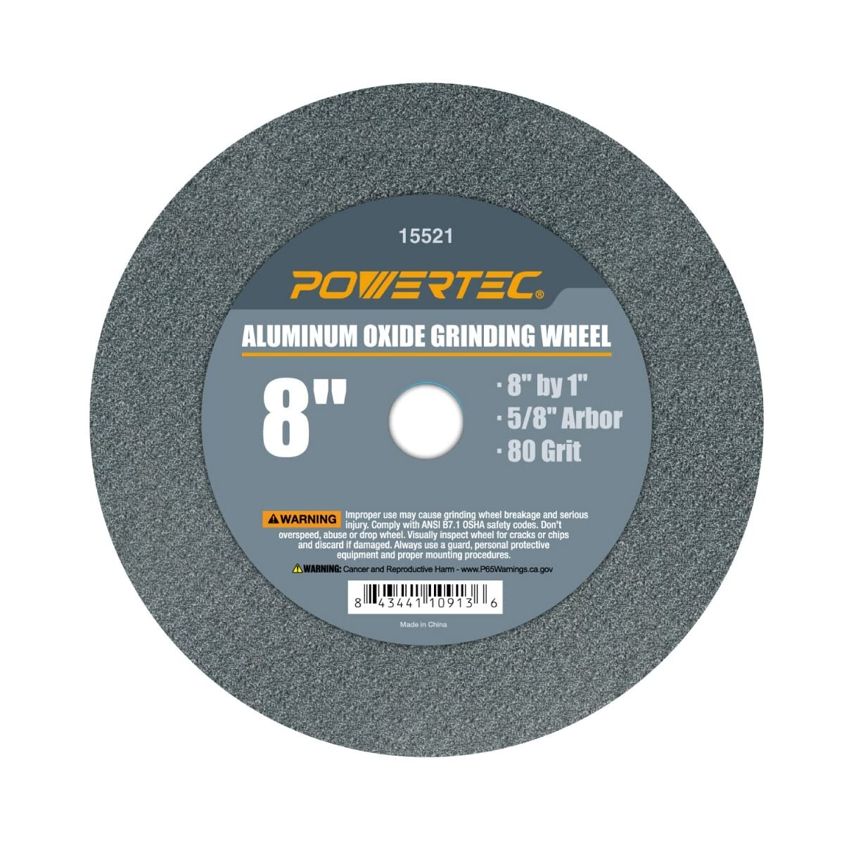 Bench Grinder Wheel 8 Inch 80 Grit, Aluminum Oxide Grinding Wheel for Bench P...