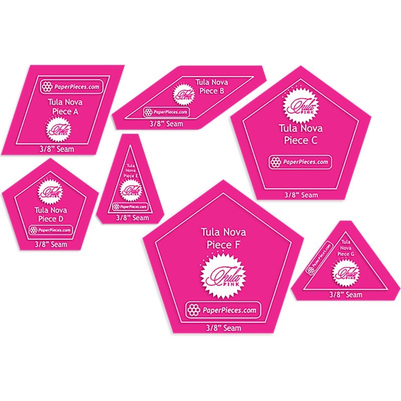 Tula Nova Acrylic Templates for English Paper Piecing 7ct