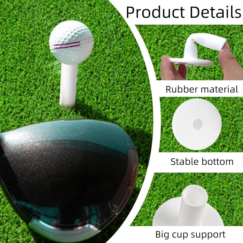 Rubber Golf Tees for Mats,Unbreakable Stable Driving Range Tees for Golf Simulat