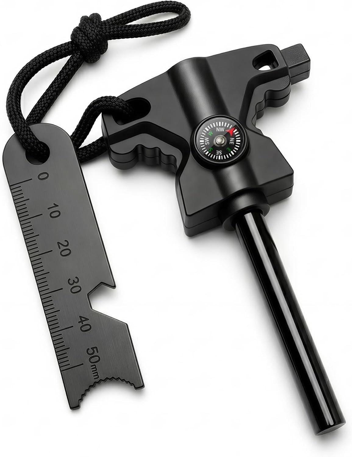 Ferro Rod Fire Starter | 18,000 Strikes Flint and Steel Magnesium Survival Tool,