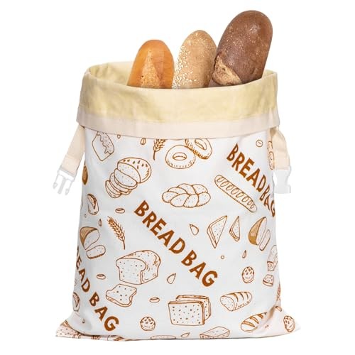 1 Pack Beeswax Bread Bags for Sourdough Reusable Bread Bags Food Storage 1pcs