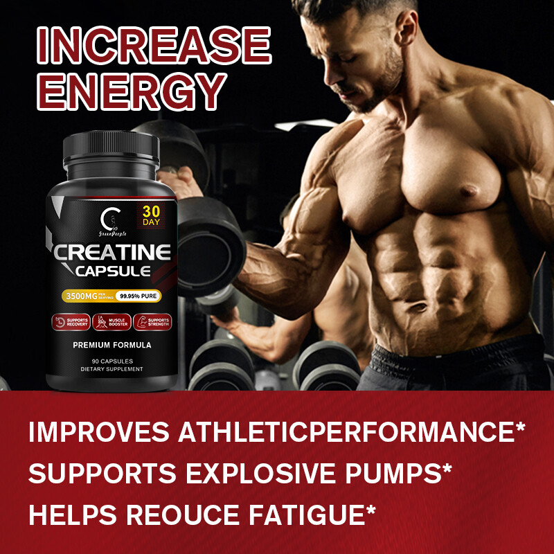 GPGP Creatine Monohydrate 180ct – Pure Muscle Growth & Workout Support Capaules