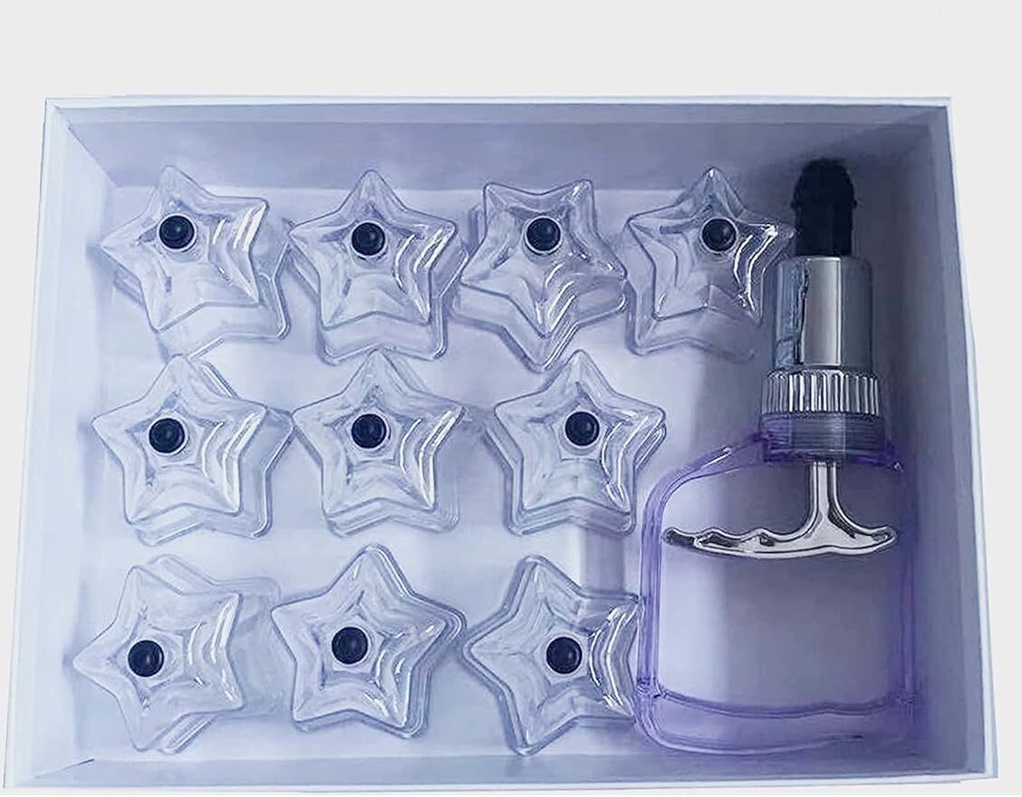 10Pcs Star Shaped Cupping Cups 1 Cupping Gun Plastic Vacuum Cupping Therapy Set
