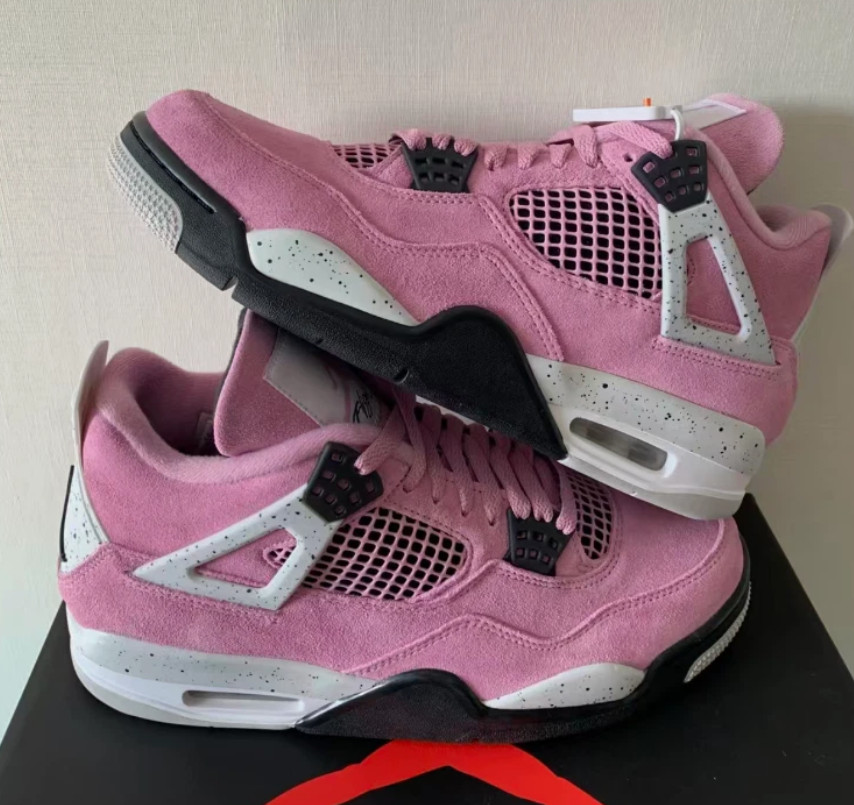Jordan 4 "Orchid" Retro Basketball sneakers pink Shoes for Unisex Size