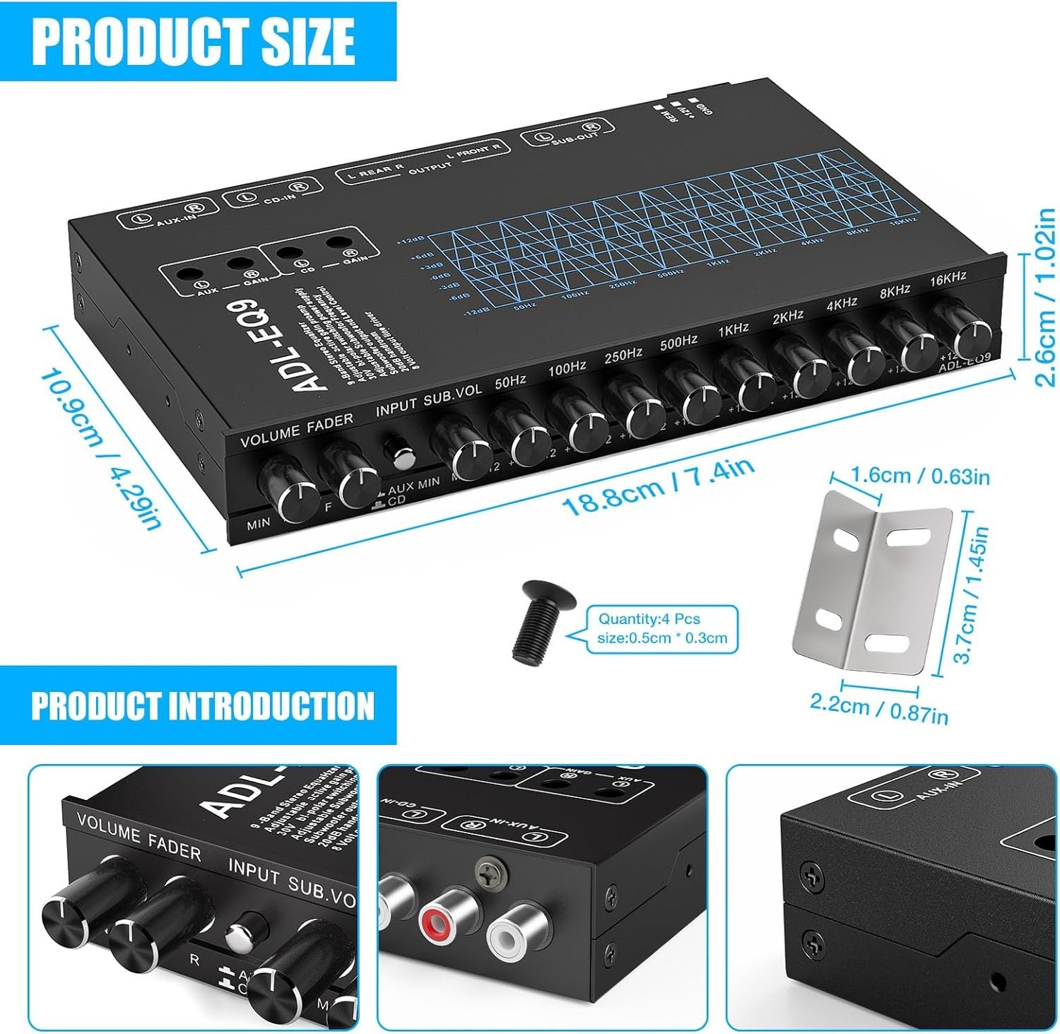 Car Audio Equalizer with Subwoofer Frequency Control^
