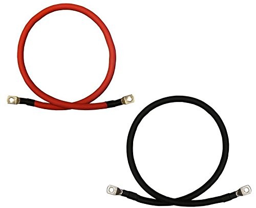 1/0 AWG Gauge Red + Black Pure Copper Battery Inverter Cables Solar, RV, Car,...