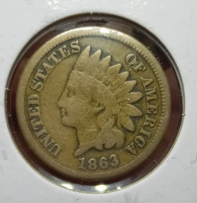 1863 Indian Head Cent Penny Exact Coin Fast Free Shipping