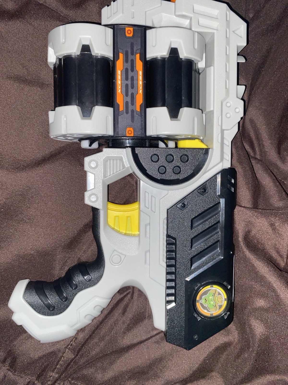 ZURU X-Shot Turbo Foam Dart Blaster Revolver Toy Gun Gray Orange Tested