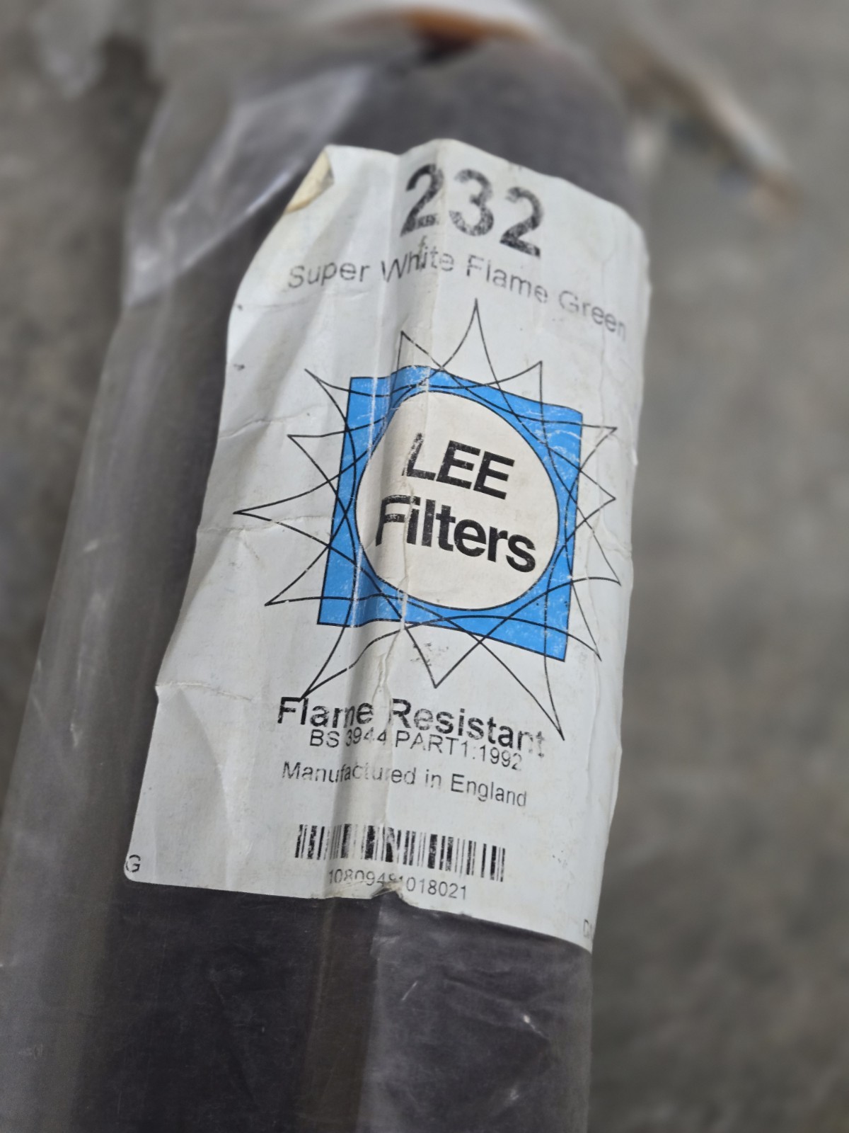 Lee Filters Gel  Roll #232 White Flaming Green