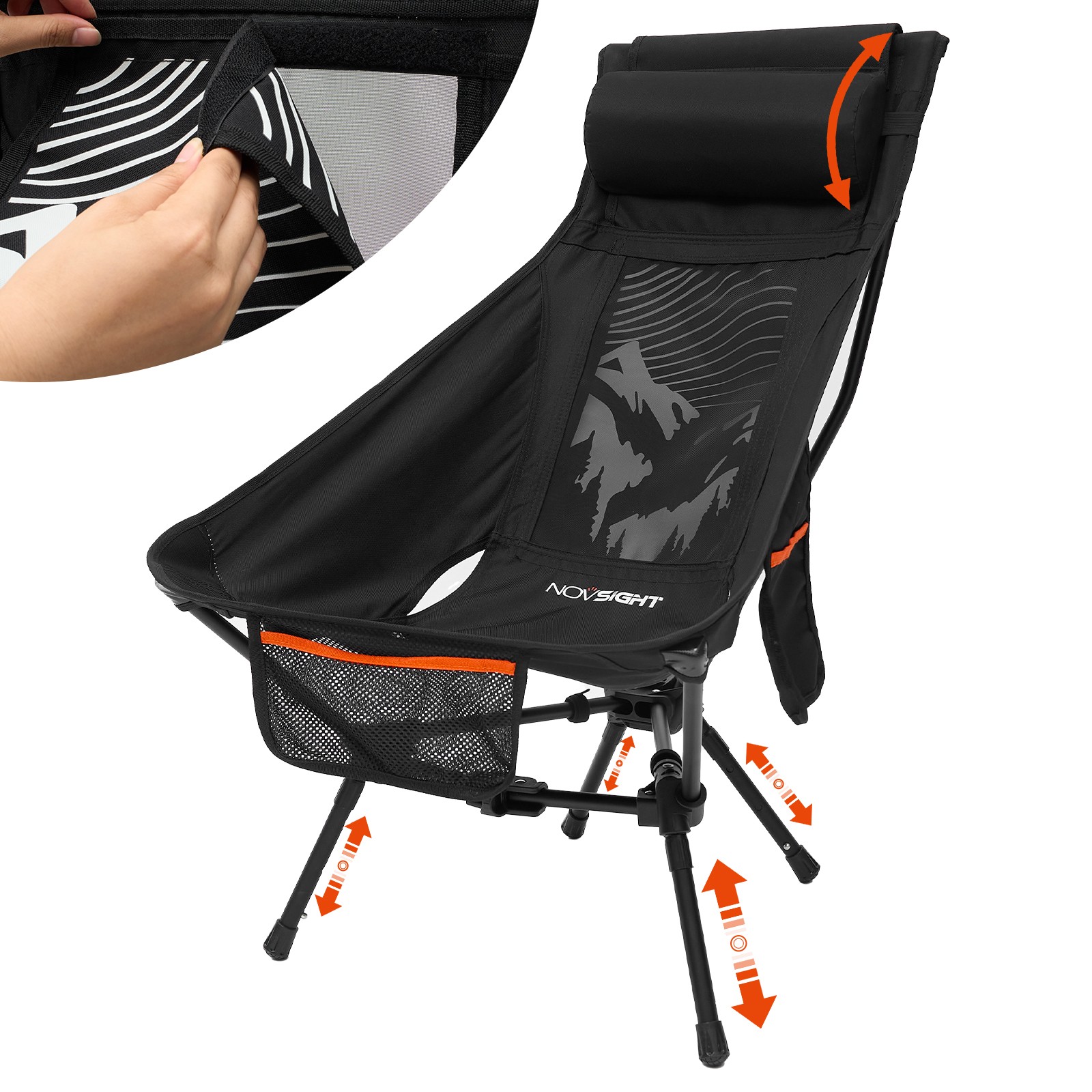 Portable Camping Chair Folding Chair Outdoor for Camp Beach Fishing Picnic Trip