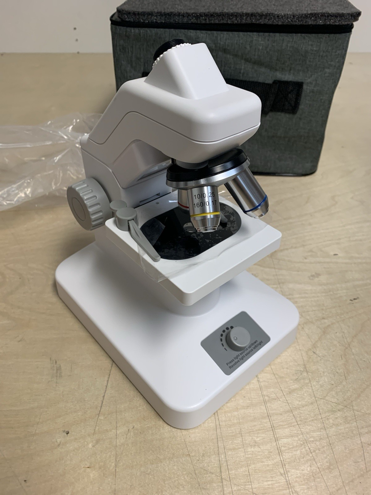 100X-2000X Compound Monocular Microscope For Kids Adult With Slides Set