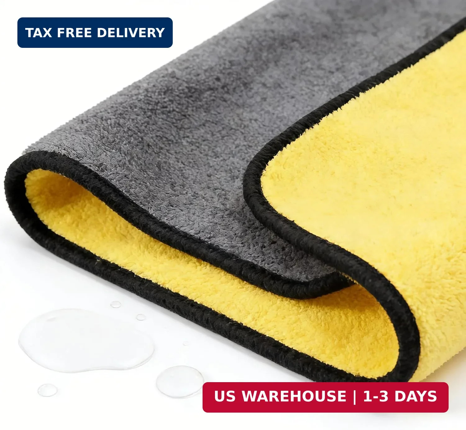 Car Microfiber Towel 800GSM - 1-Pack Lint-Free Cloth for Car Drying/Polishing,Sc