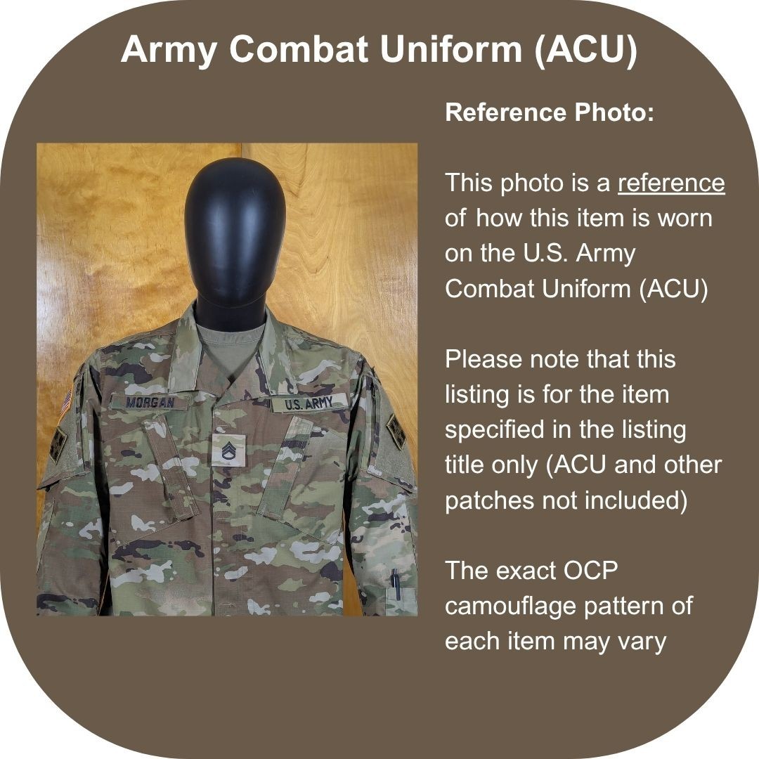 Staff Sergeant (SSG) OCP Rank Patch, Hook Fastener, Army Combat Uniform (ACU)