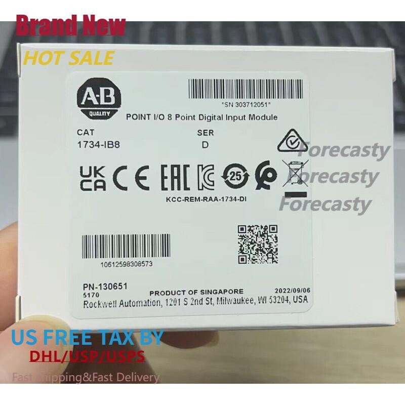 New Factory Sealed AB 1734-IB8 8 Point Digital Input Module 1734IB8 US Free Tax