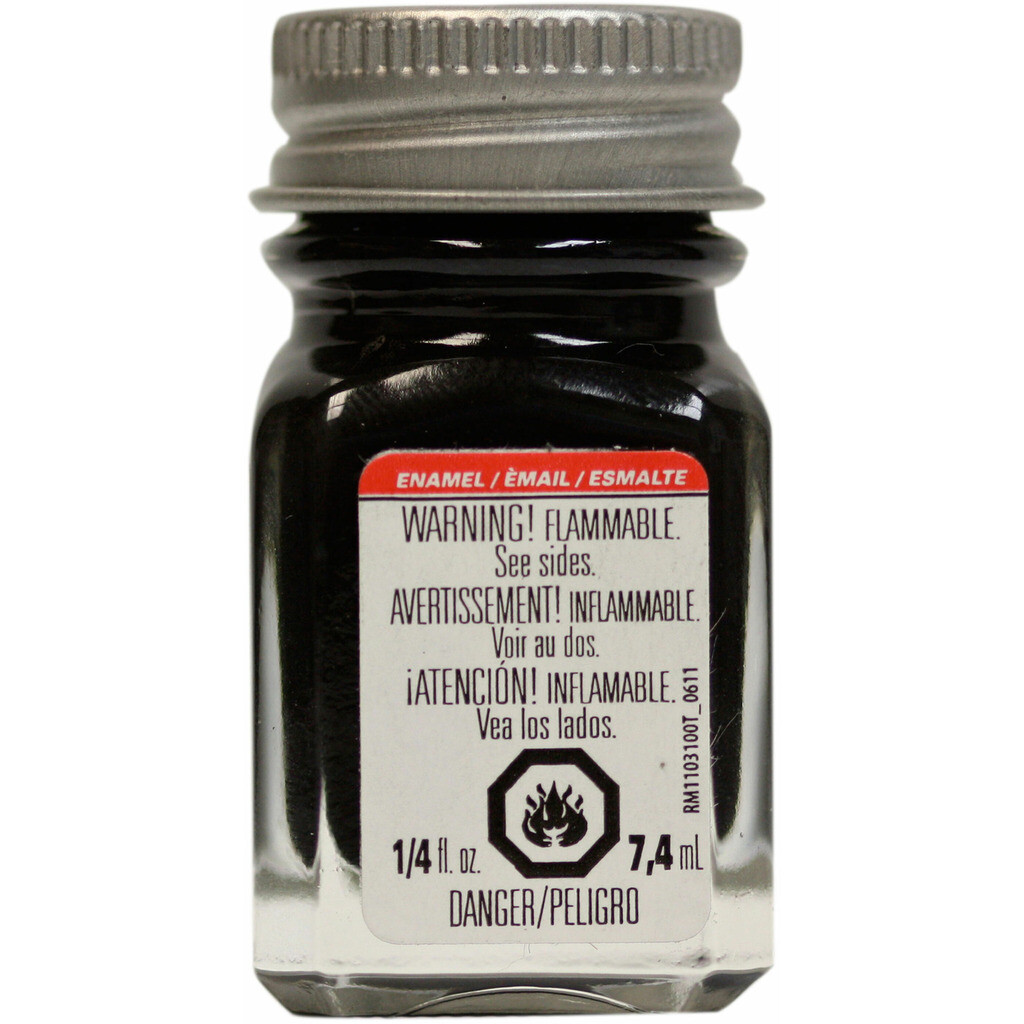 Testors 1149TT Enamel 1/4 oz Flat Black