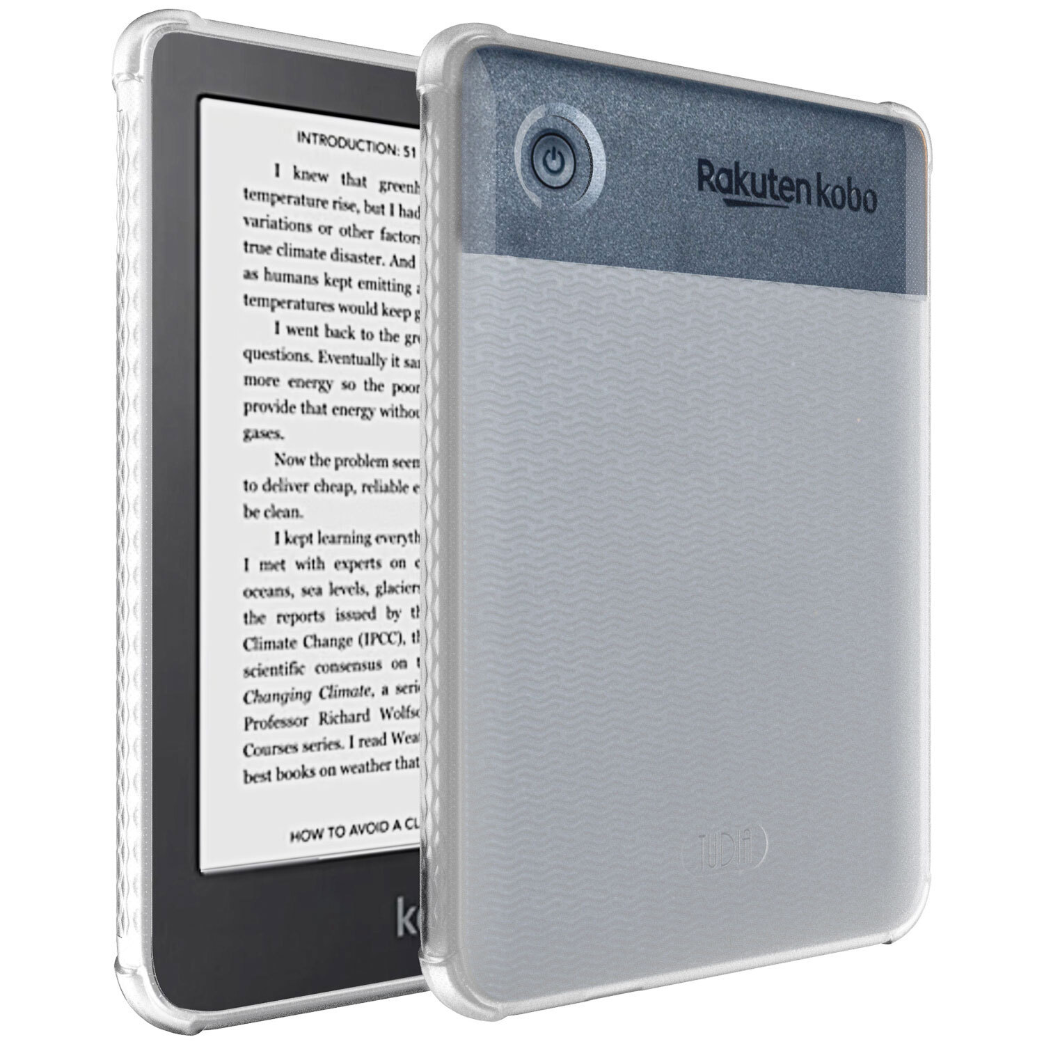 TUDIA for Kobo Clara 2E Case, [SKN] Shockproof Lightweight TPU eReader Cover