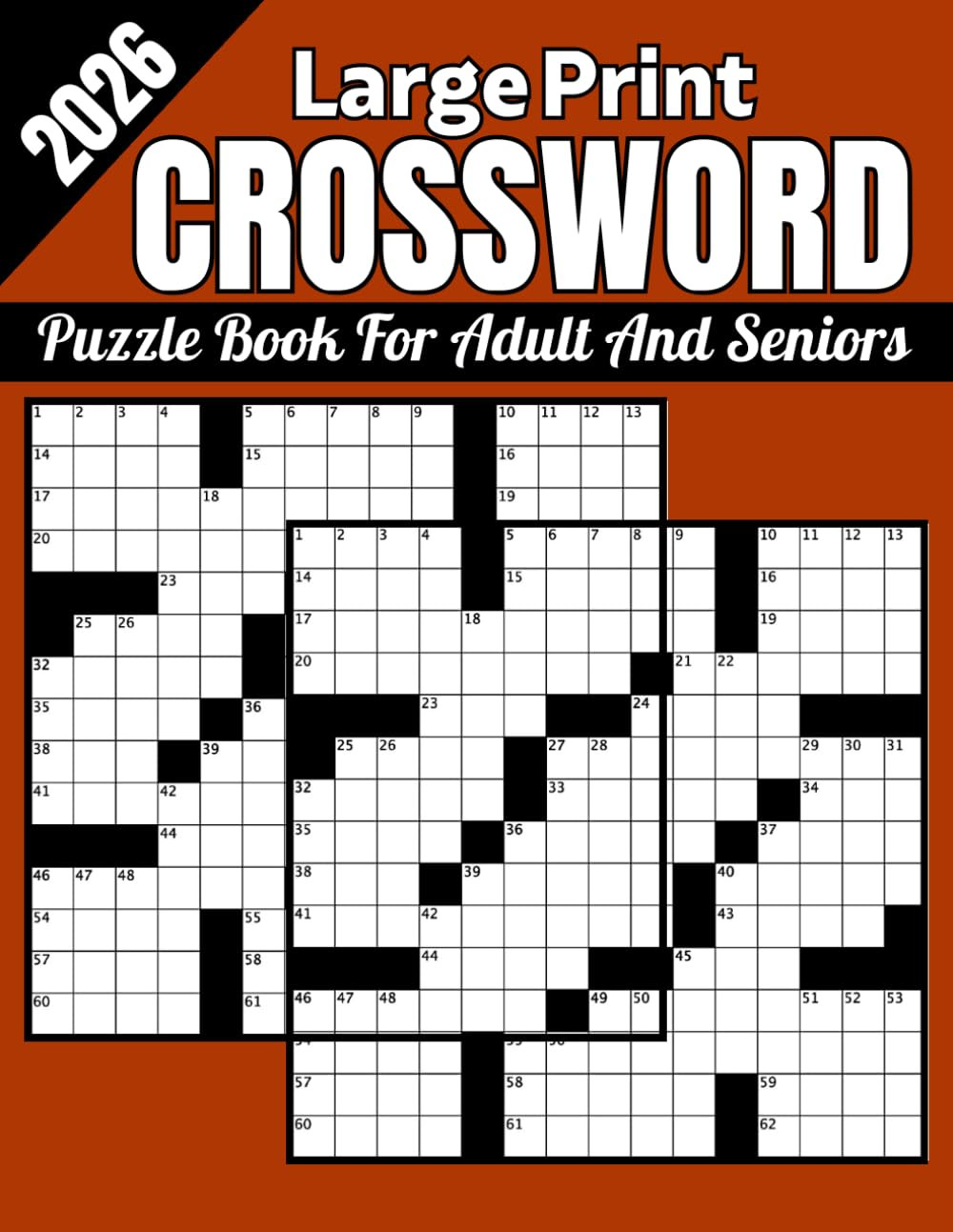 2026 Large Print Crossword Puzzle Book For Adult And Senior: Large Print Crosswo