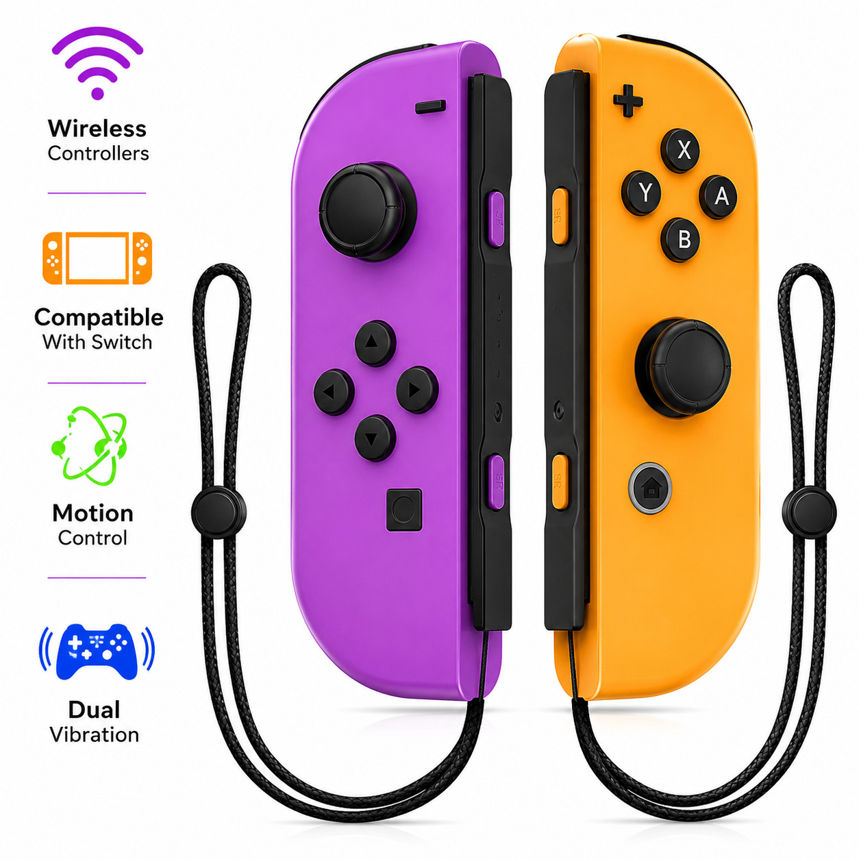 Compatible with Nintendo Switch Controllers Wireless Pair Dual Vibration Motion