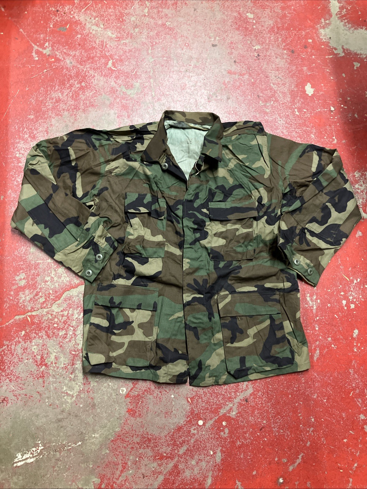 USGI US Military Woodland BDU Shirt Medium Regular NWOT Vintage