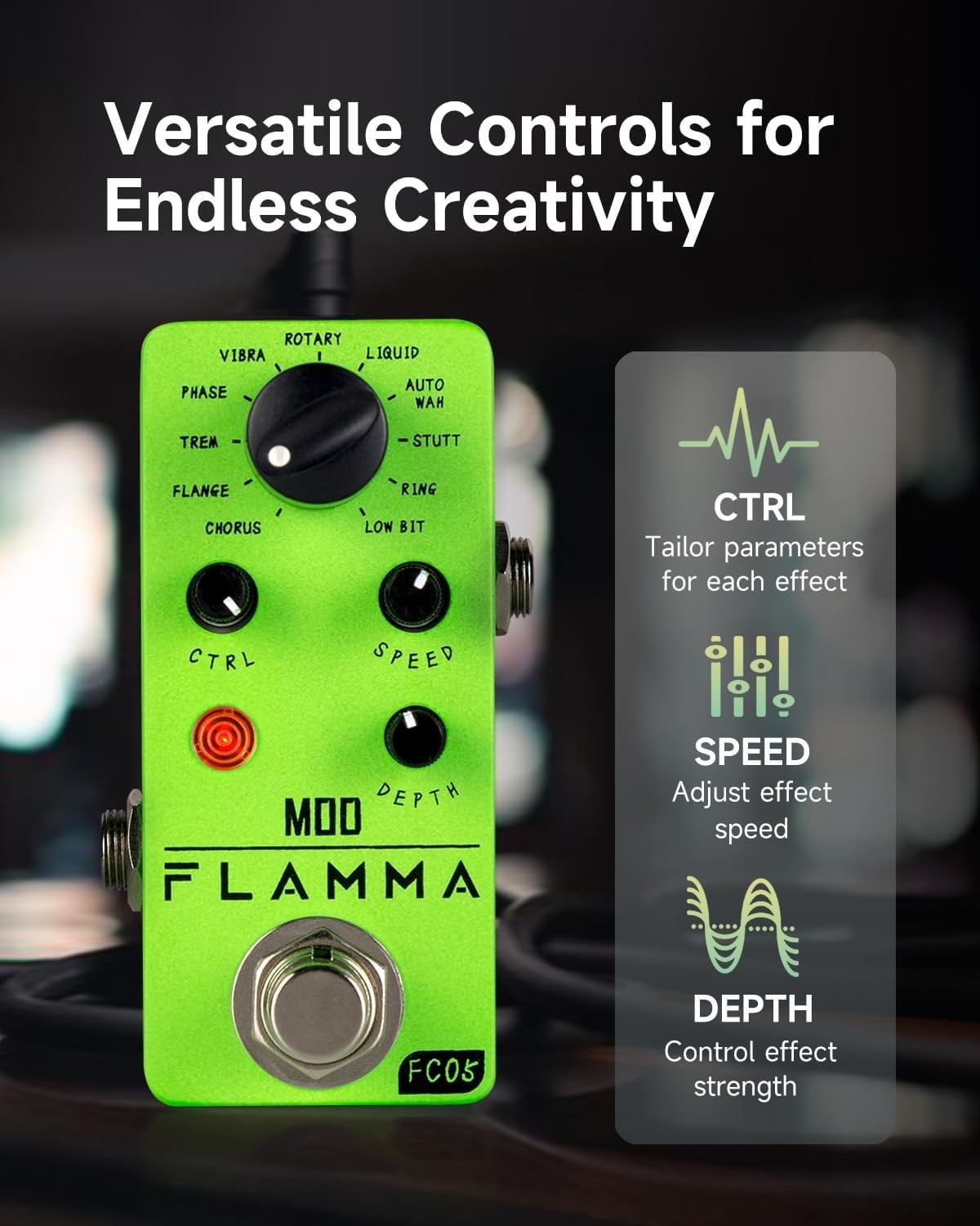 Versatile FC05 Mini Modulation Pedal with 11 Effects for Dynamic Performances