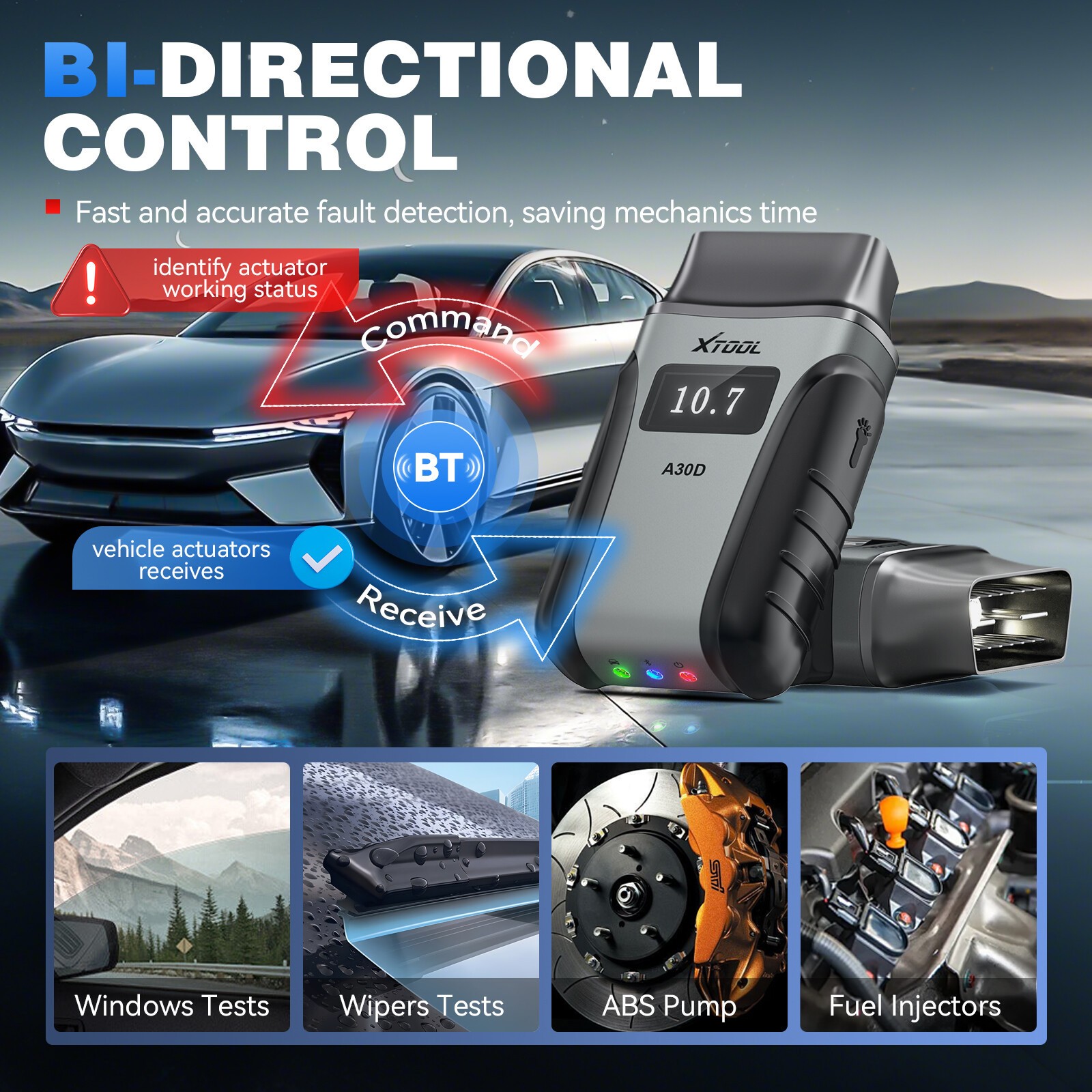 🏆2026 XTOOL A30D V2.0 BT OBD2 Scanner Bidirectional All System Diagnostic Tool