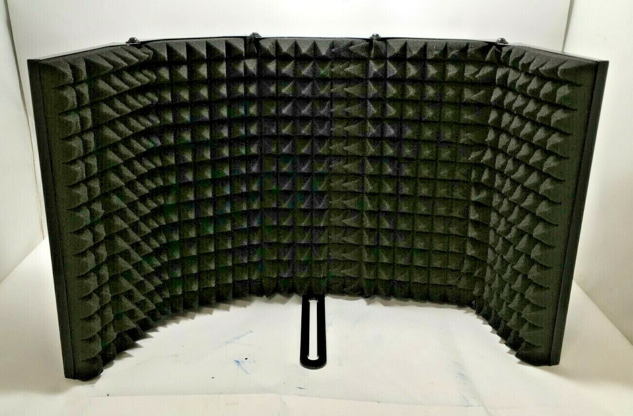 Pro Microphone Isolation Shield, 5-Panel Pop Filter,