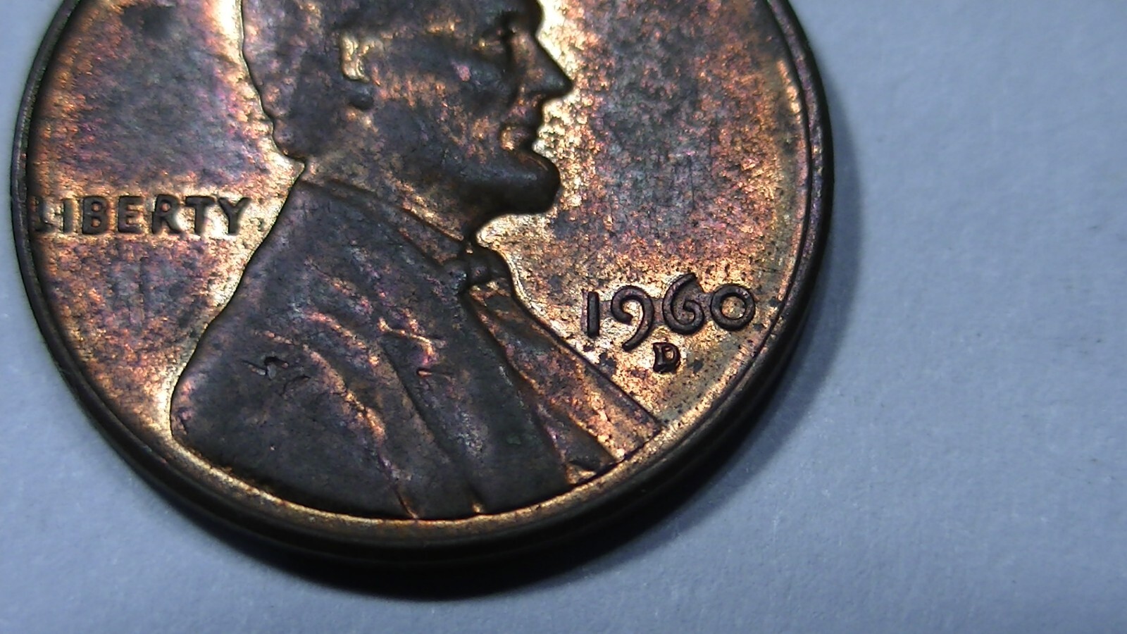 1960 D DENVER DOUBLE DD MINT MARK ERROR LINCOLN MEMORIAL PENNY CENT BOLD NICE!
