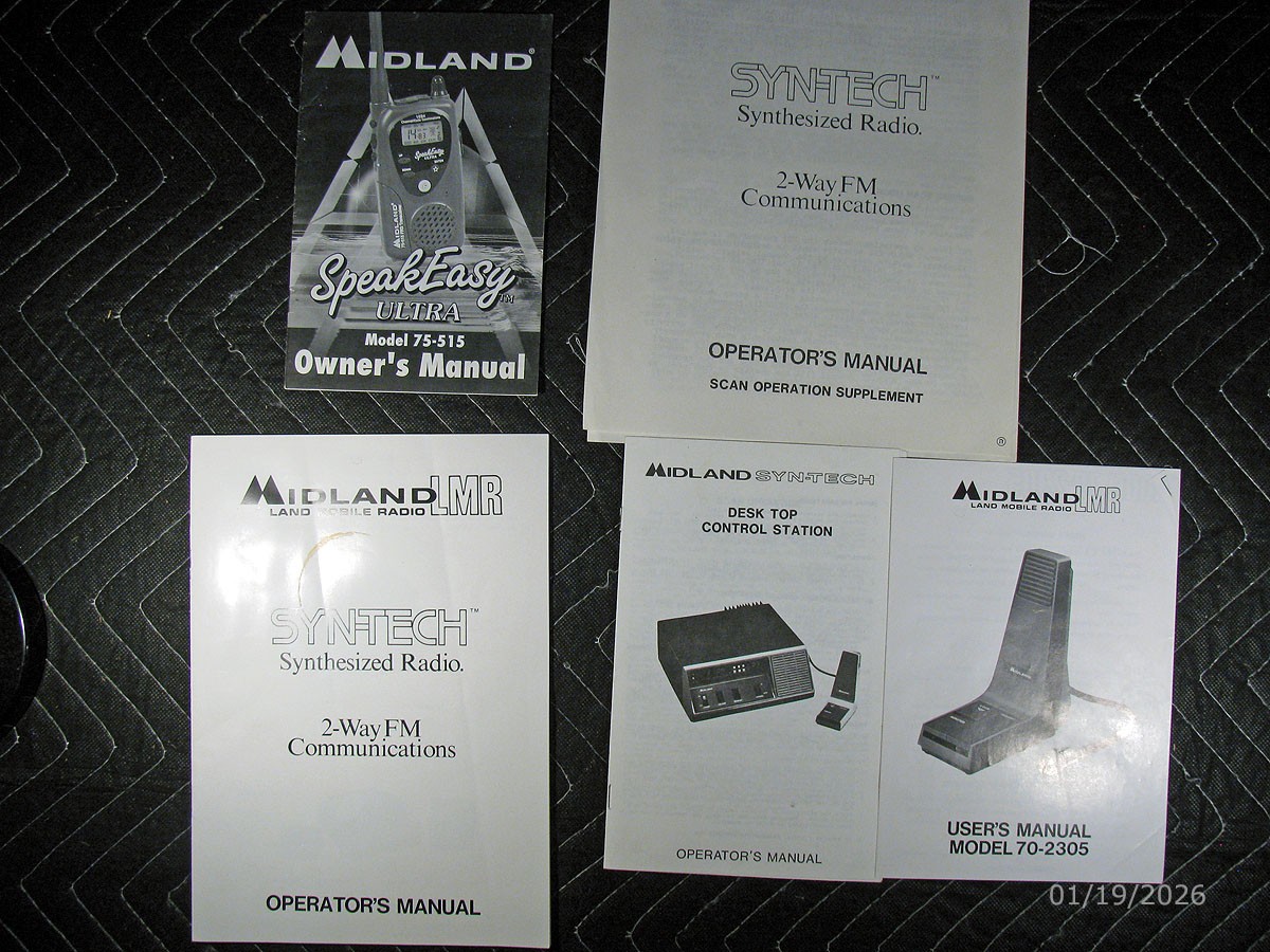 Genuine Midland LMR Syn-Tech Synthesized Radio Manuals