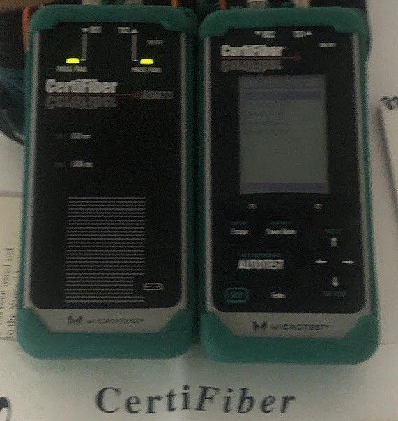 Microtest CertiFiber Optic Advanced certification multimode Fiber Network Excell