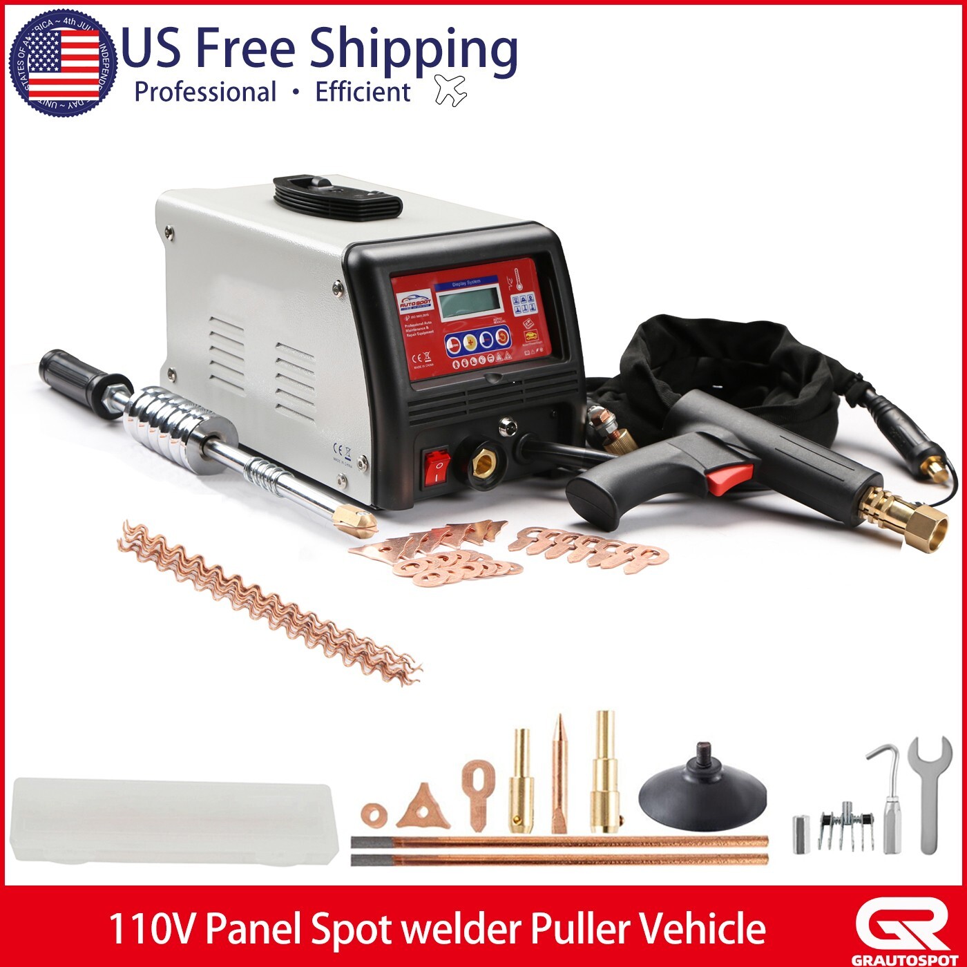 F98ES 110V 3KW 9MODELS PANEL SPOT WELDER PULLER VEHICLE DENT SPOTTER DOOR REPAIR